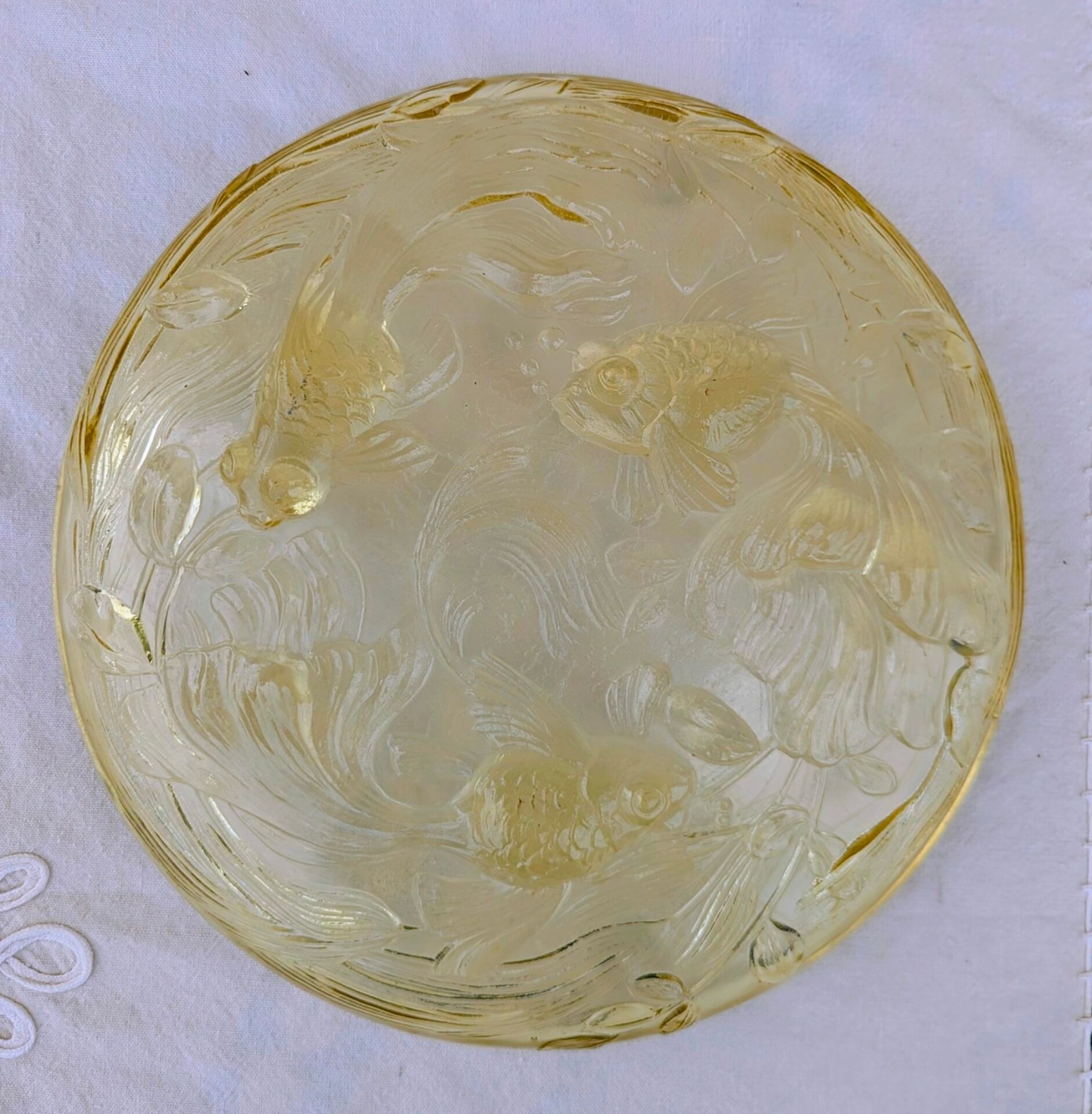 Plat verre moulé verlys art déco 30 50