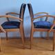 Bridge armchairs in solid beech