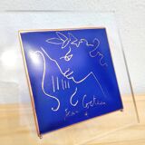 J. Cocteau tile on copper and plexiglass