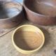 Ensemble de trois coupes en véritable bois d'olivier, fartisanaux, vintage