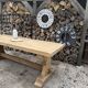 Monastery table, solid oak, 220cm.