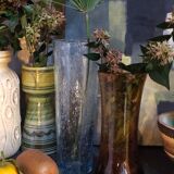 Duo de vases en verre soufflé de Biot vintages