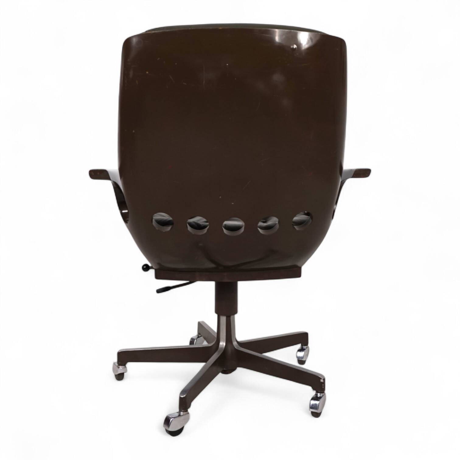 Stoll Giroflex 7112 Space Age leather office chair by Martin Stoll, 1970