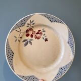 Set of 7 flat plates Digoin Sarreguemines, Barfleur model