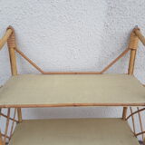 Rattan wall shelf