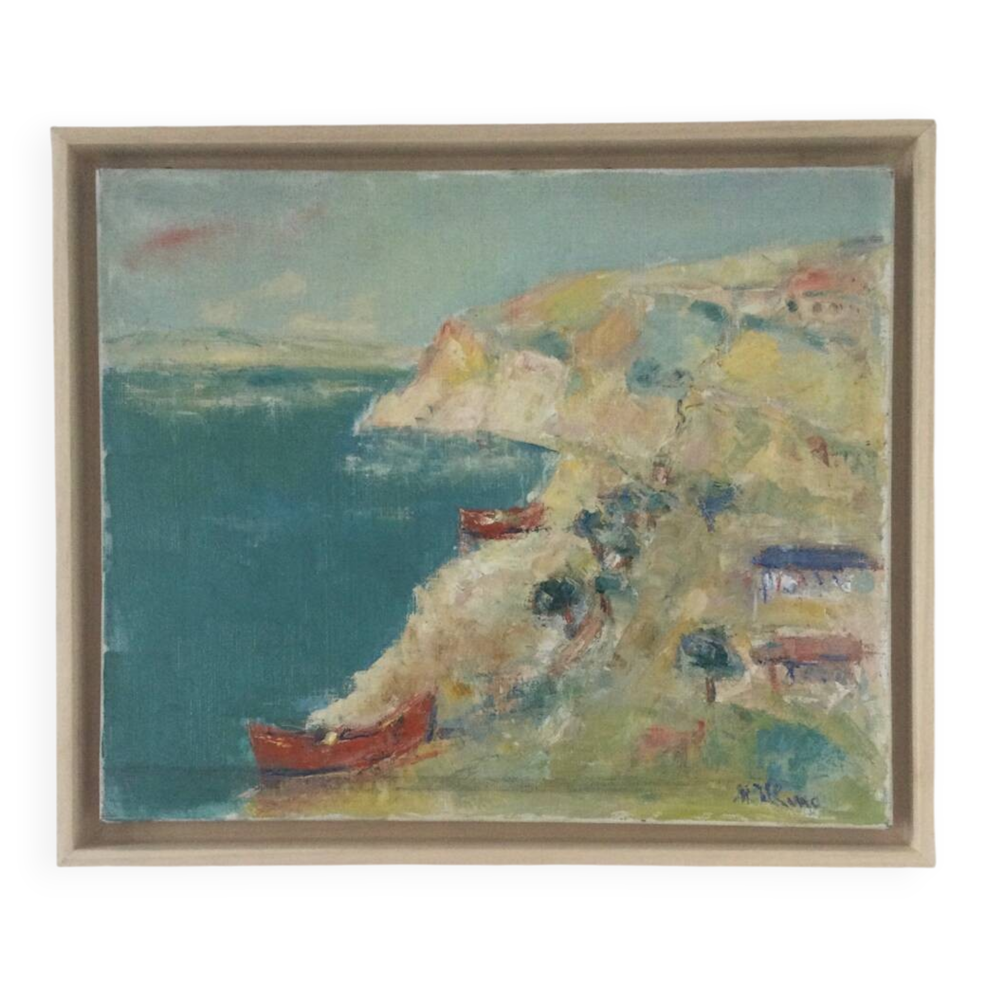 Oil on canvas by matilda ulmu 1917-2007.