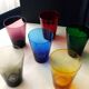 6 Vintage multicoloured glasses