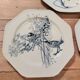 Three flat plates made of ironstone - English earthenware
