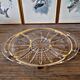 Vintage glass moulded aperitif server with handles and gilding.