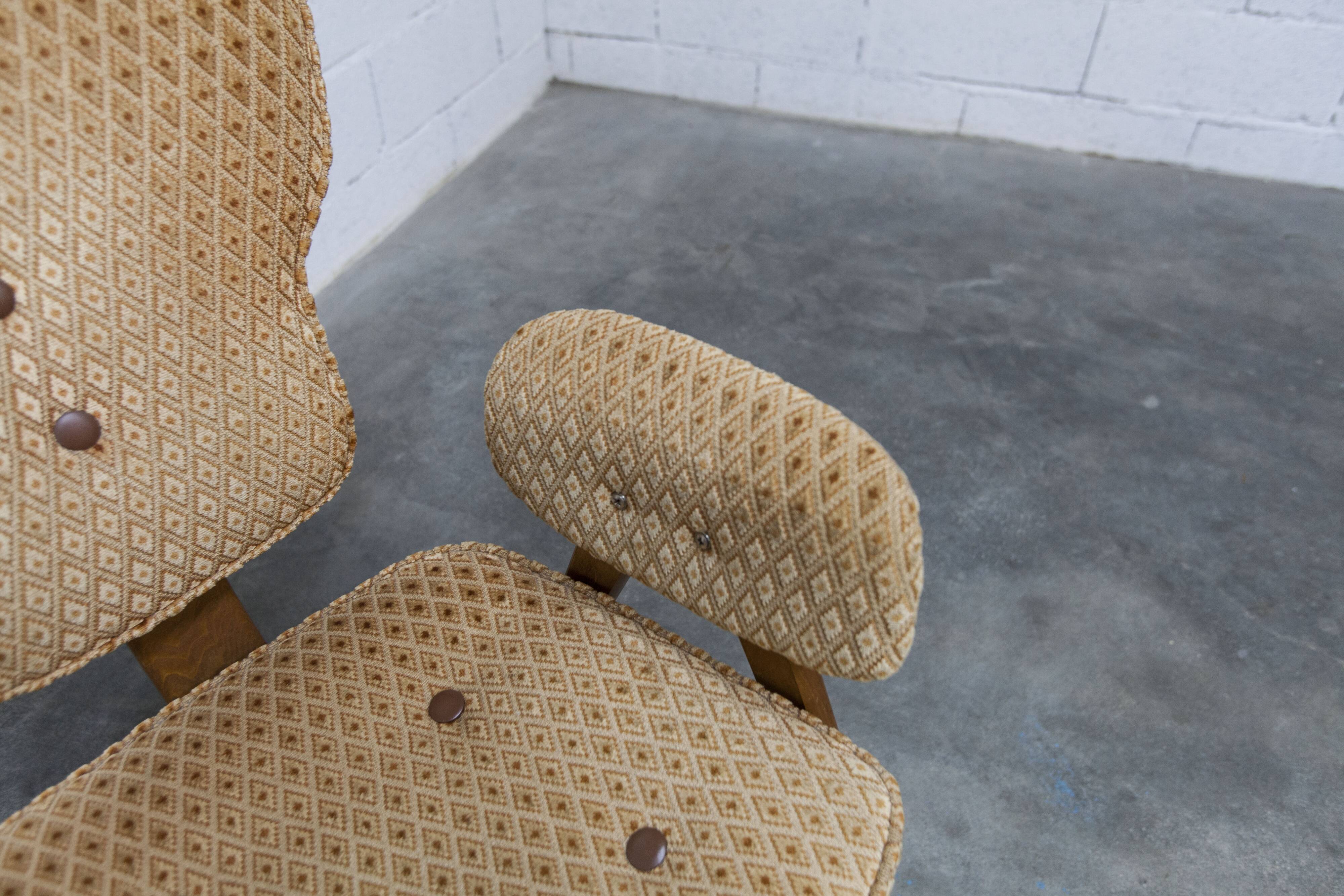 Pair of Lounge chairs by Roger Landault, ABC edition, 1950.