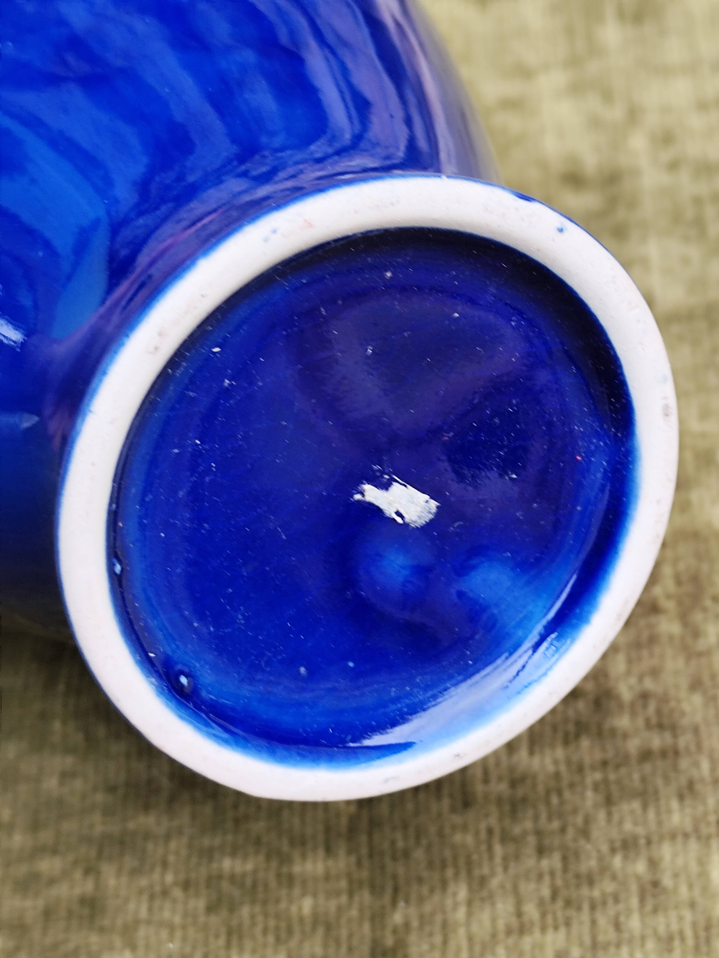 Peacock ceramic vase