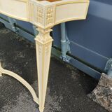 Console style louis xvi ancienne avec plateau marbre