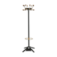 Porte-manteau vintage en métal bois et laiton