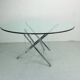 Theodore Waddell for Cassina 714 Tensegrity Chromed Steel Dining Table, 1980s