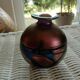 Vase Phoenician Malte 10 cm de haut verre multicolore doré