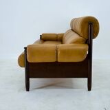 1960s Three-Seat Leather Sofa, Czechoslovakia