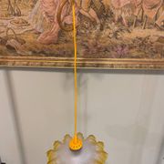 Art Deco orange glass pendant light