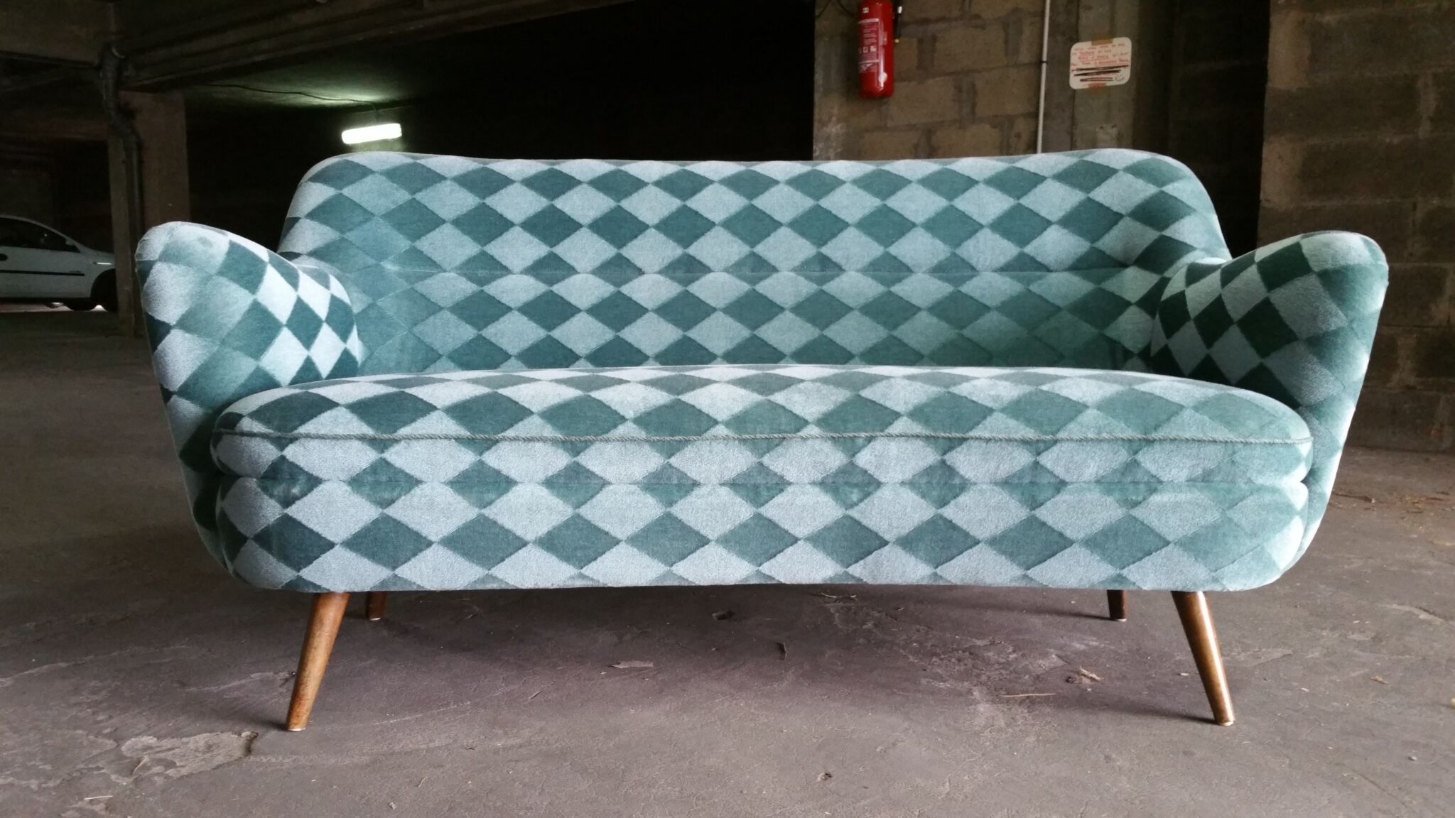 Sofa sofa 'Arc' club organic kidney years 50-60