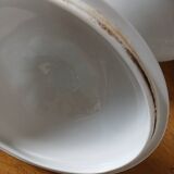 Soupière ancienne en porcelaine blanche