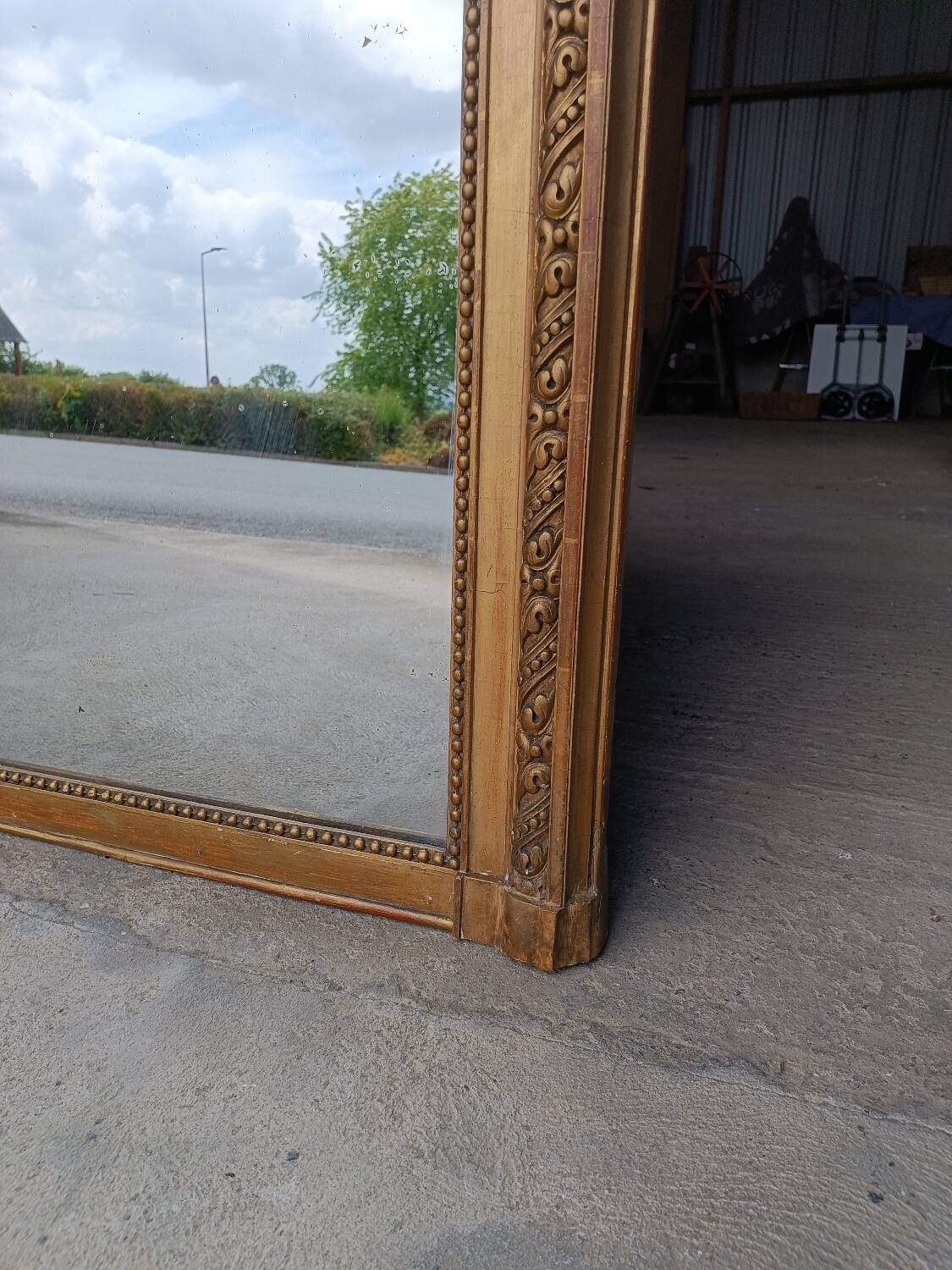 Antique Louis Philippe mirror 132/120 cm