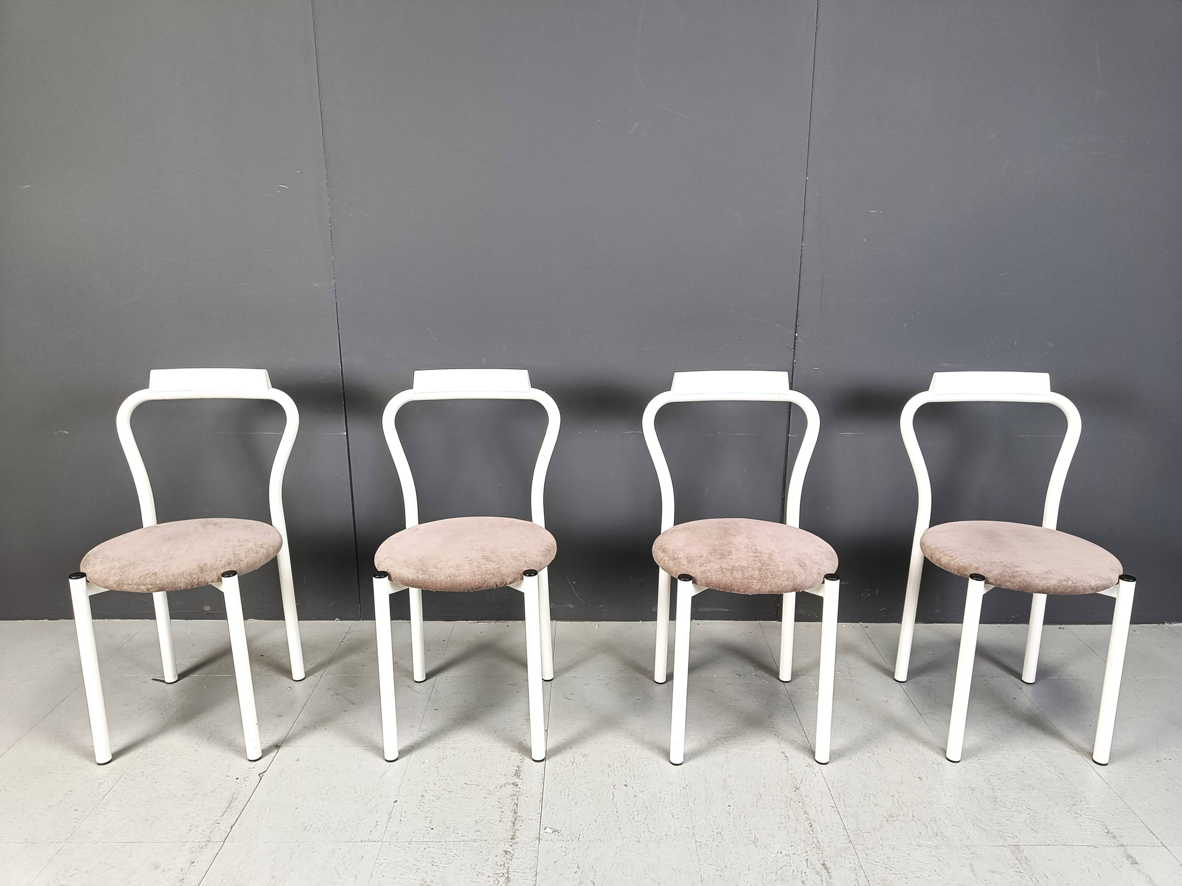 Set of 4 calligaris dining chairs, 1980s