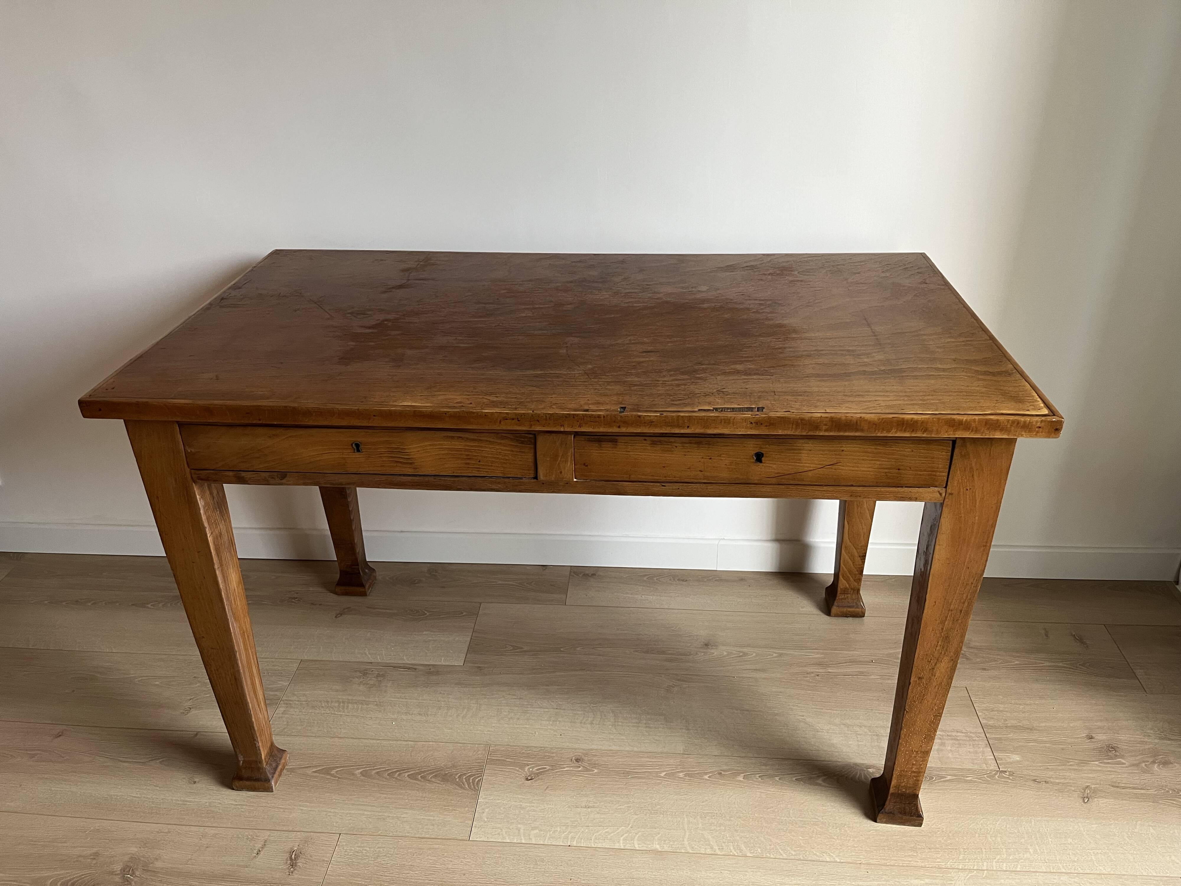 Solid wood desk