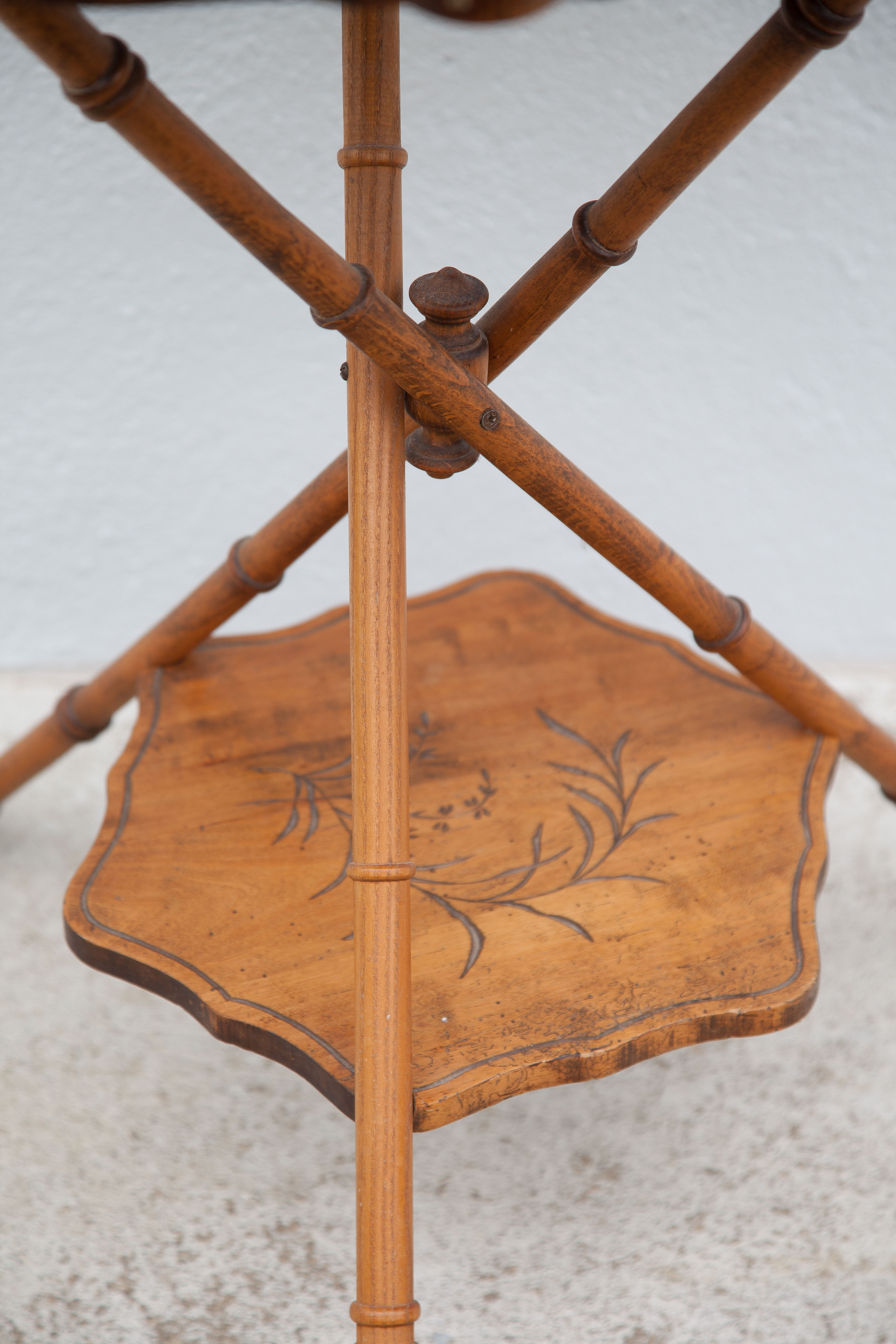 Table pedestal table wood, pedestal table wood imitation bamboo