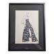 Fashion sketch, original drawing, monogrammed by Jean Eden, 70s