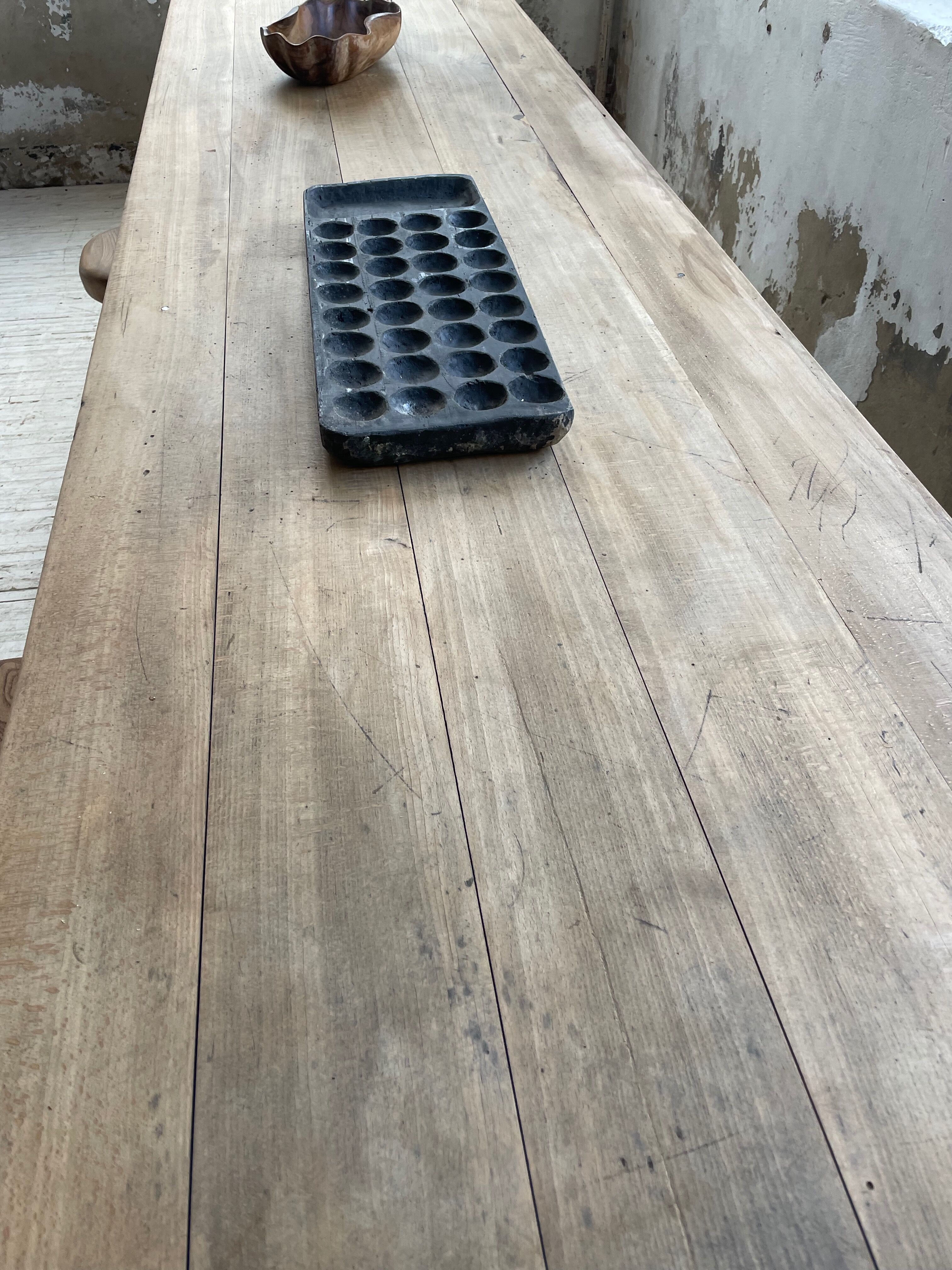 XL farmhouse table in beech and pine 3m