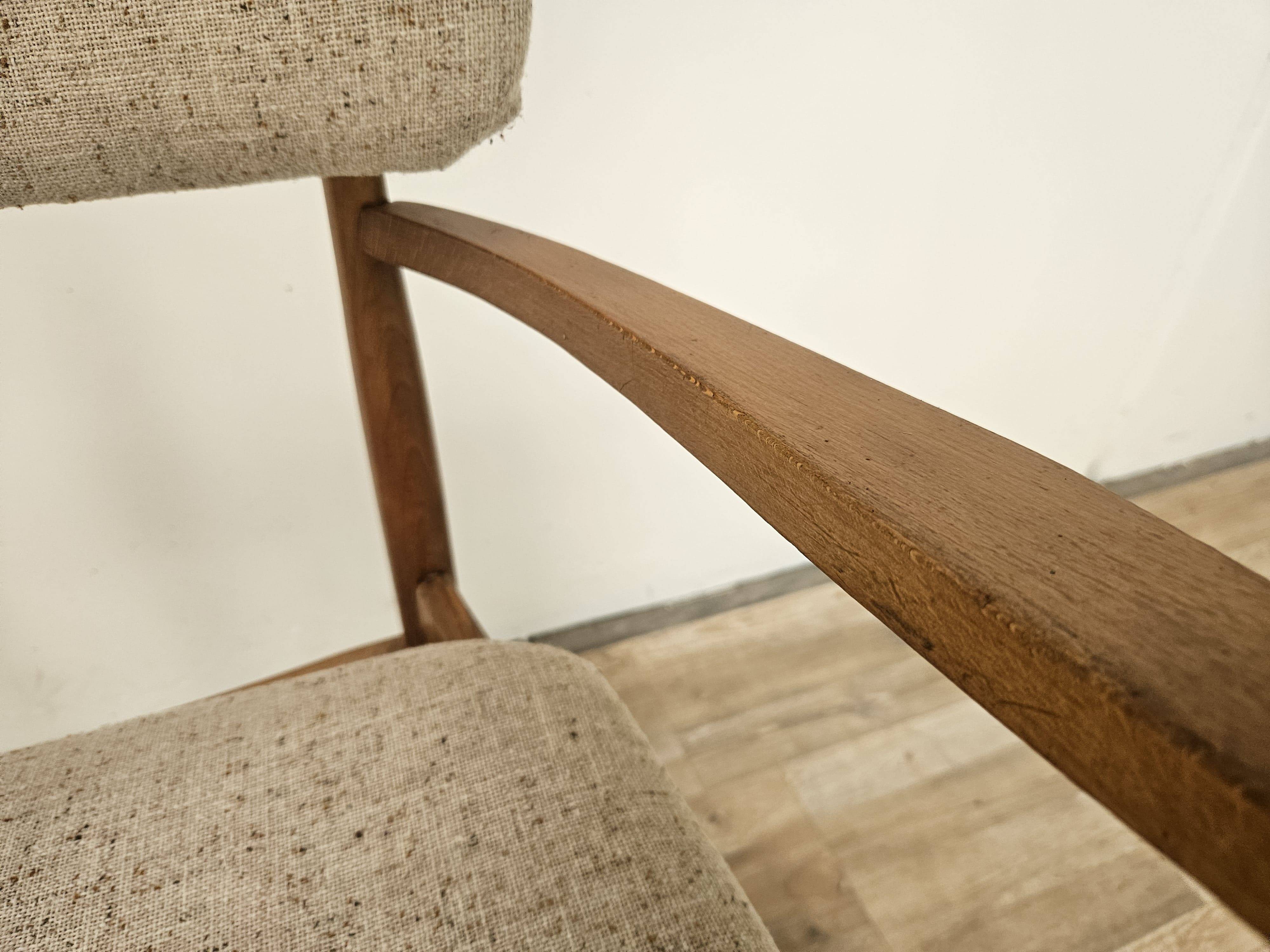 Swedish armchair in wood and fabric