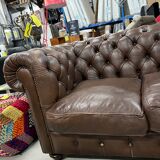 3-seater sofa in Chesterfield leather