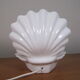Table lamp shell in white enamelled ceramic, seventies design