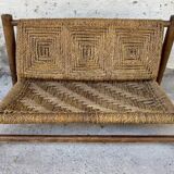 Wooden and rope bench from the 1950s,  Vibo
