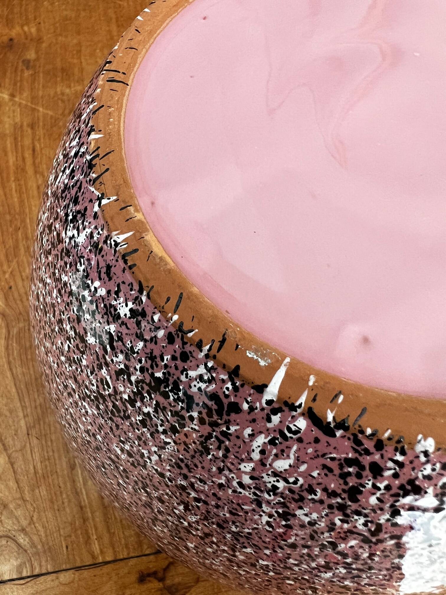 Pink memphis-style vase