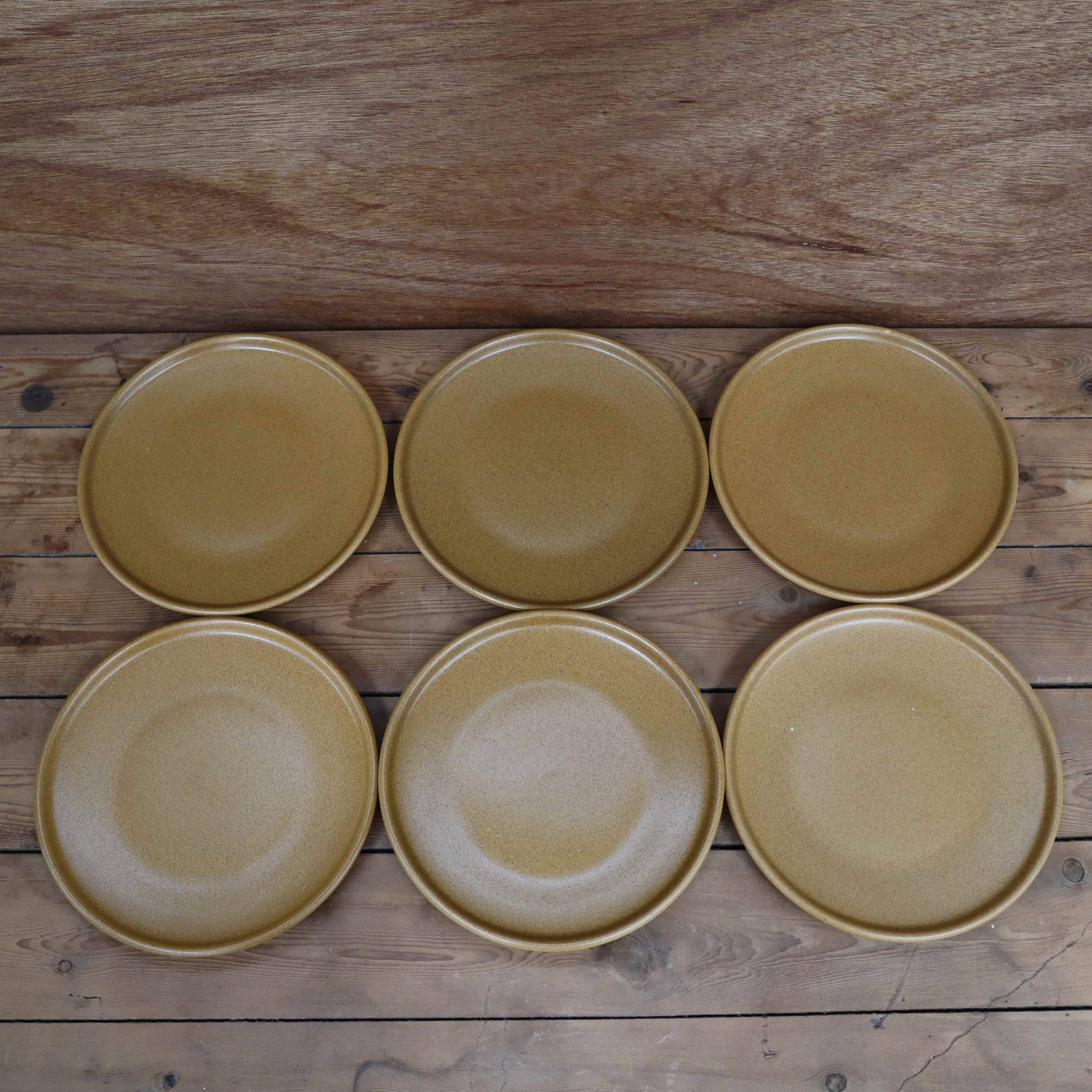 Set of 6 vintage Rigny stoneware plates