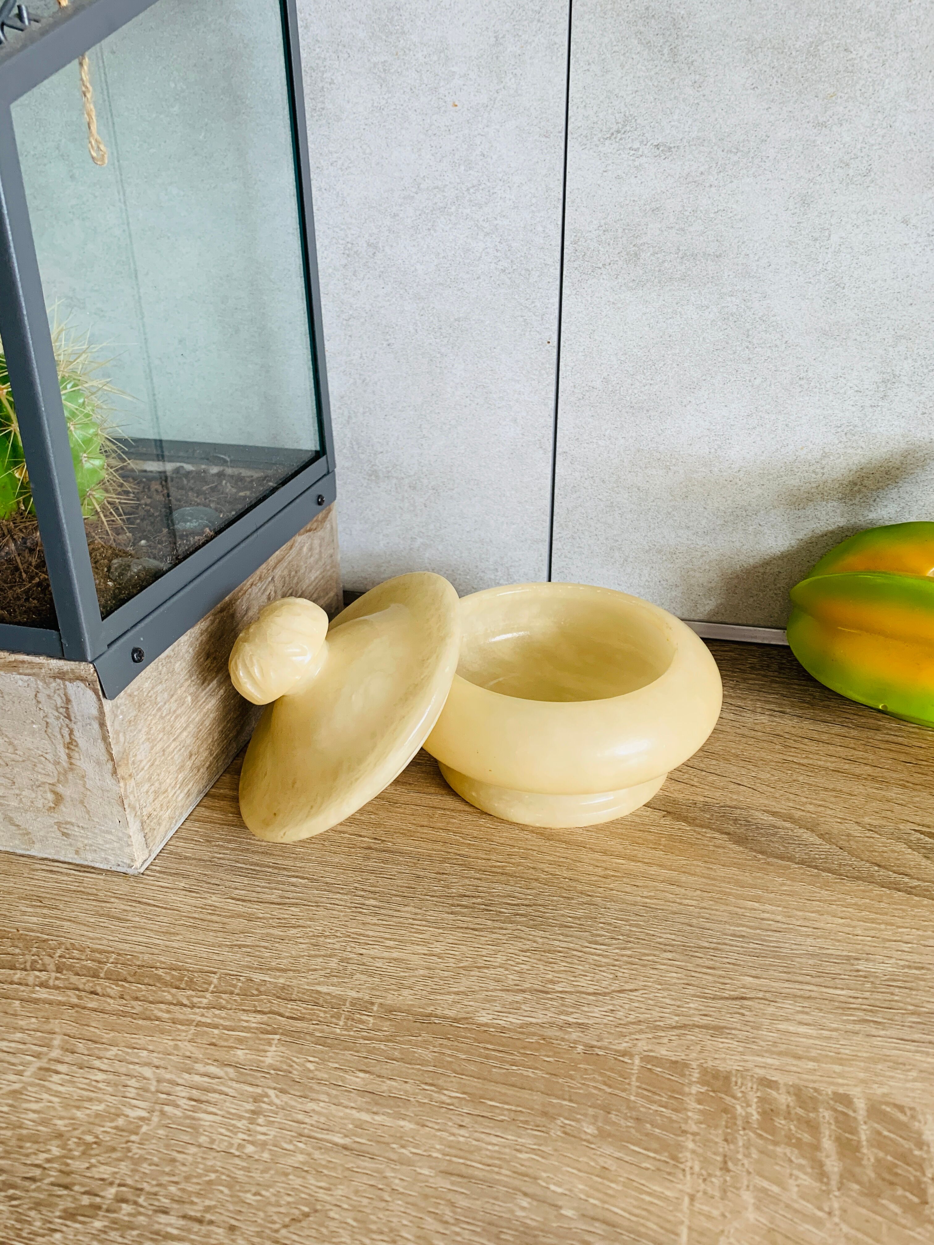 Vintage white marble box