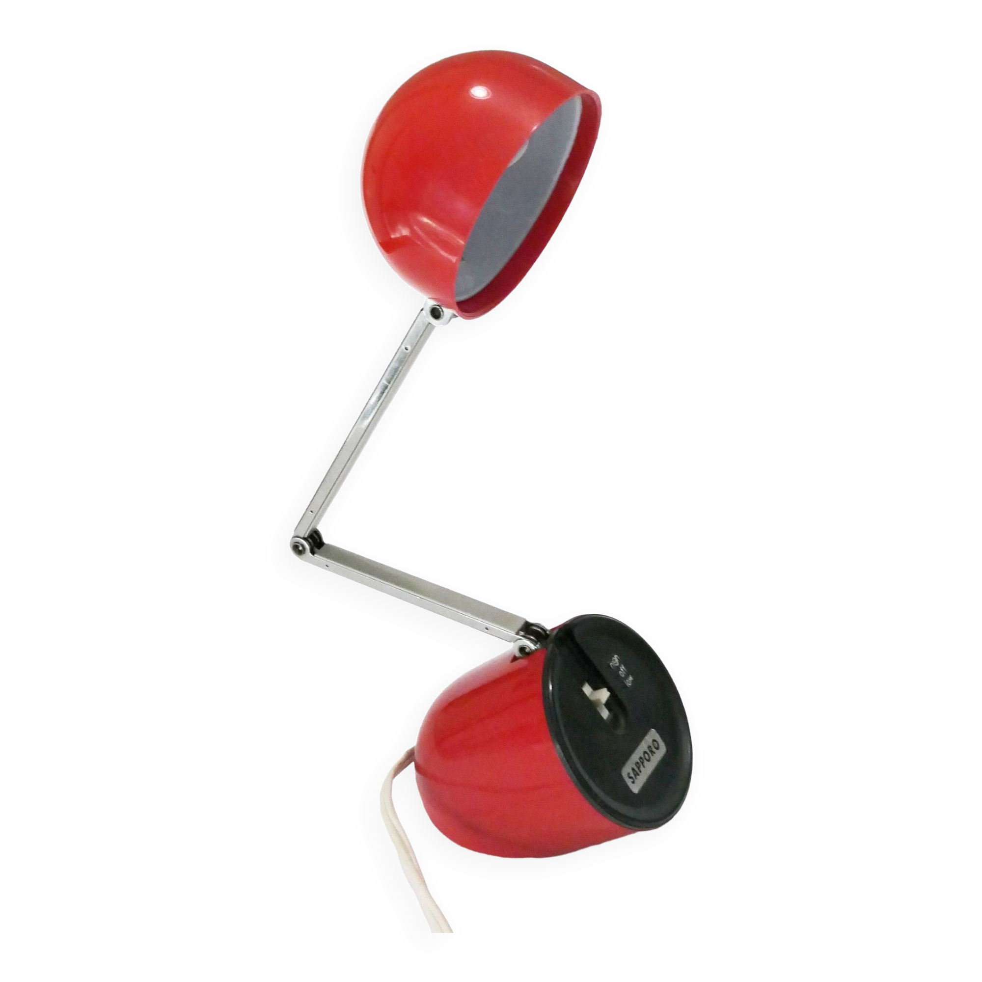 Space age design lamp kreo-lite na-718 red japan