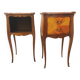 Suite of two Louis XV style bedside tables in mahogany and rosewood 20th century