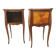 Suite of two Louis XV style bedside tables in mahogany and rosewood 20th century