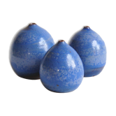 Trio de céramiques bleues Antonio Lampecco