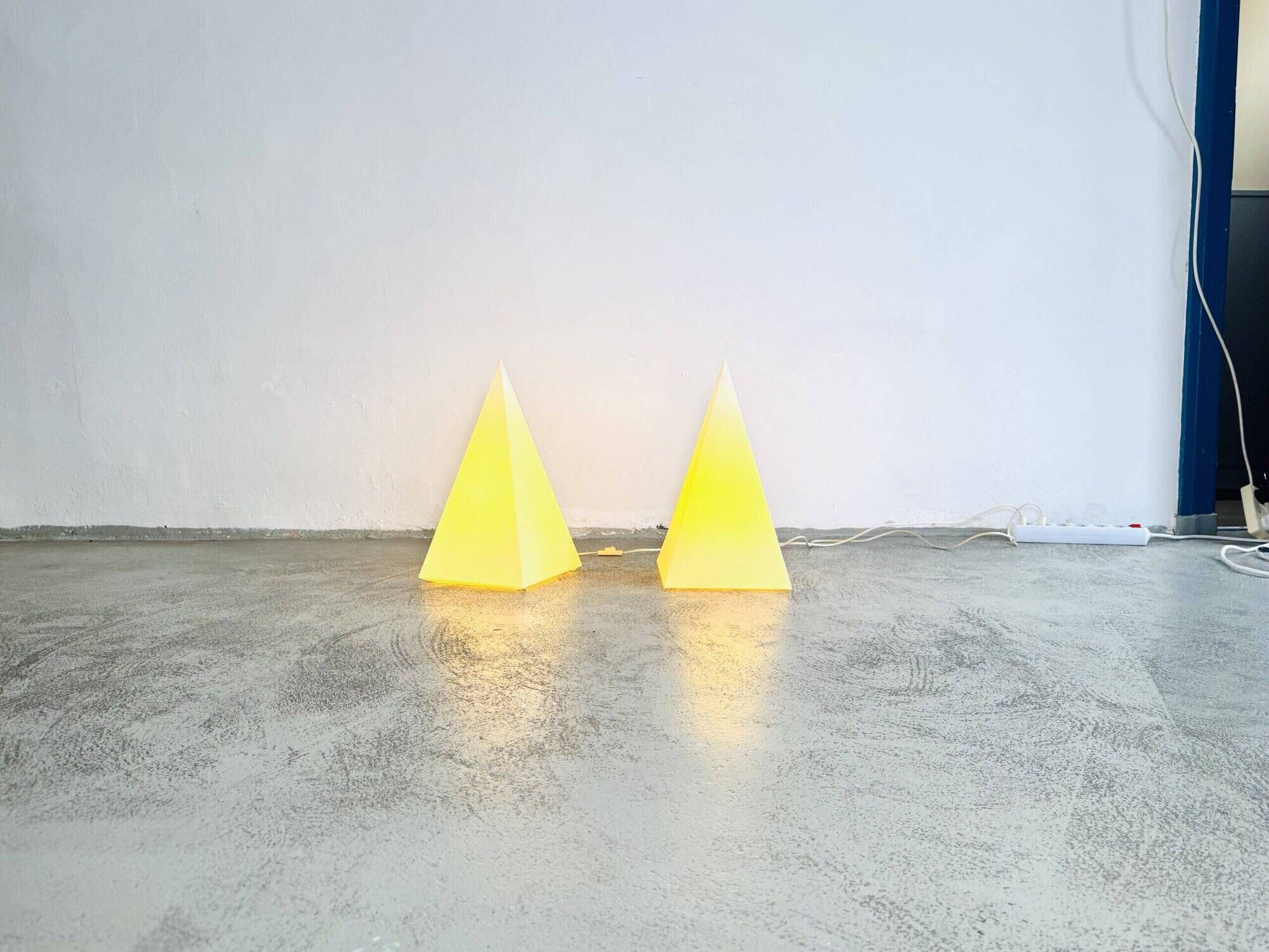 Pyramid Floor & Table Lamp By Harco Loor For Harco Loor Design, The Netherlands 1980S
