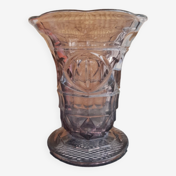 Smoked art deco vase