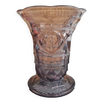 Smoked art deco vase