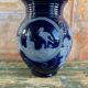 Antique Betschdorf stoneware vase Alsace stork decoration