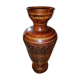 Vase en bois laqué et décoré