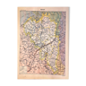 Lithographie  carte Belgique