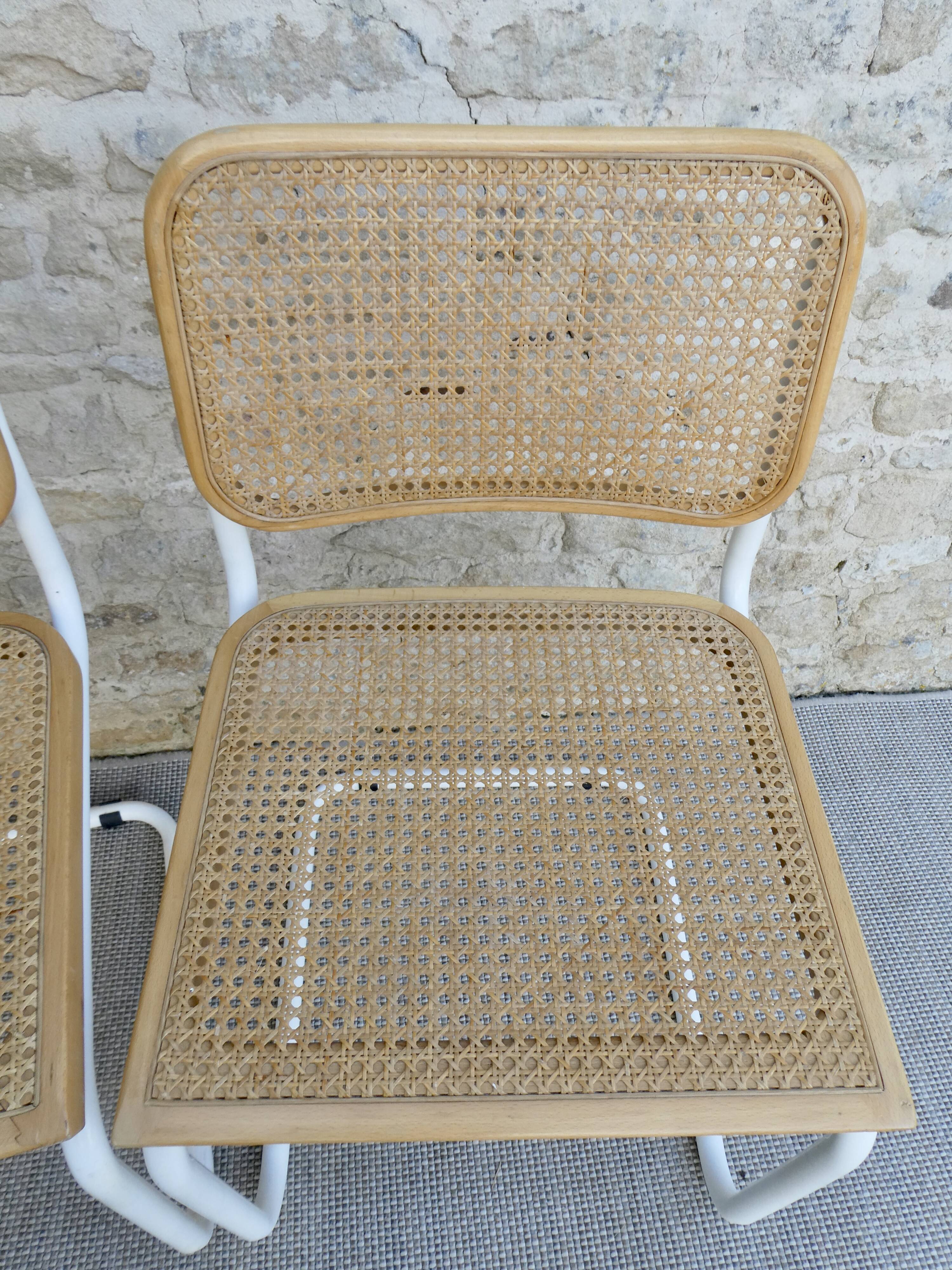 Pair of chairs B32 Marcel Breuer, Made in Italy