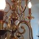 "Dutch" gold metal chandelier with 9 light arms - 1960