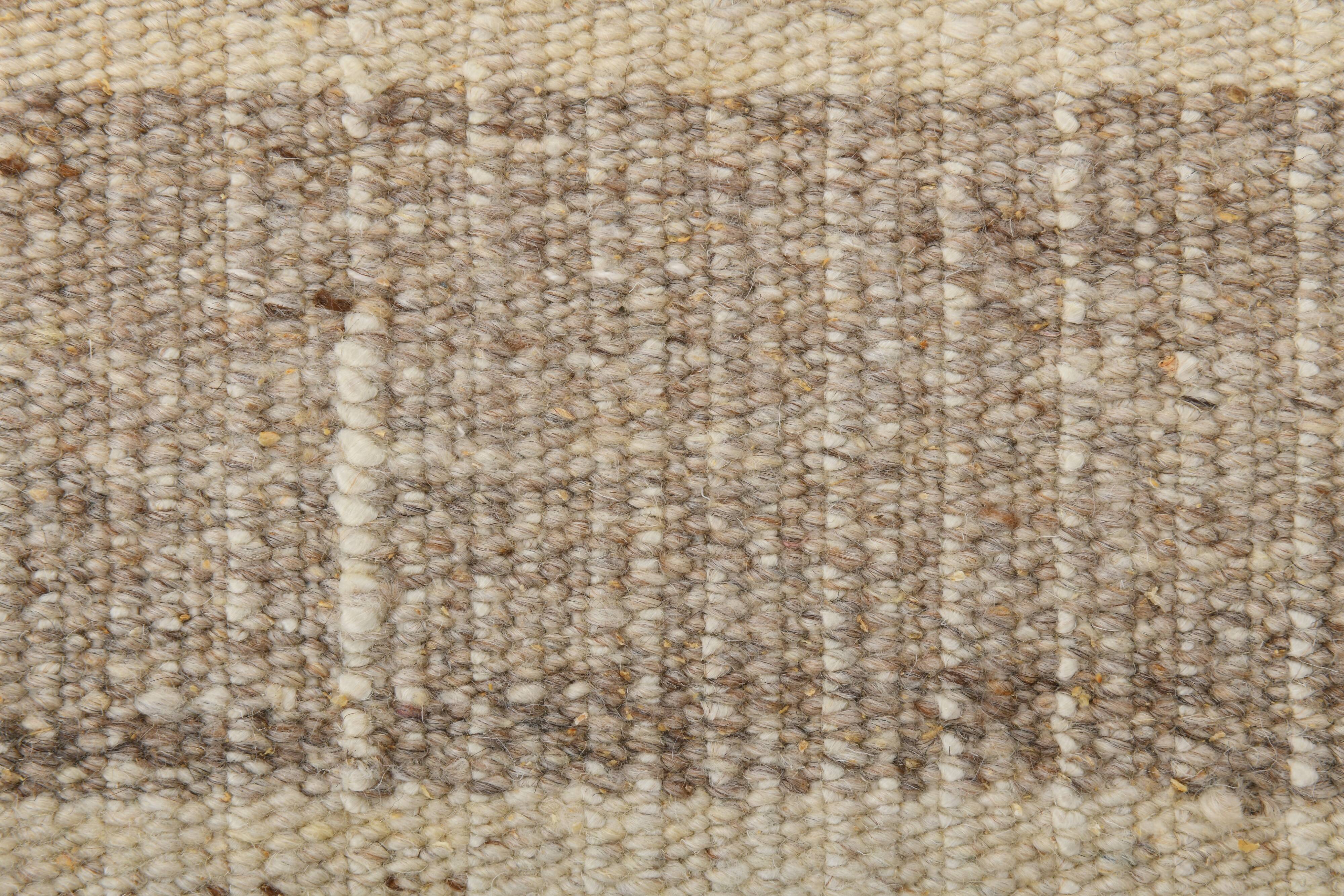 7x10 Beige & Brown Ethnic Kilim Rug 220x301Cm SK 35391