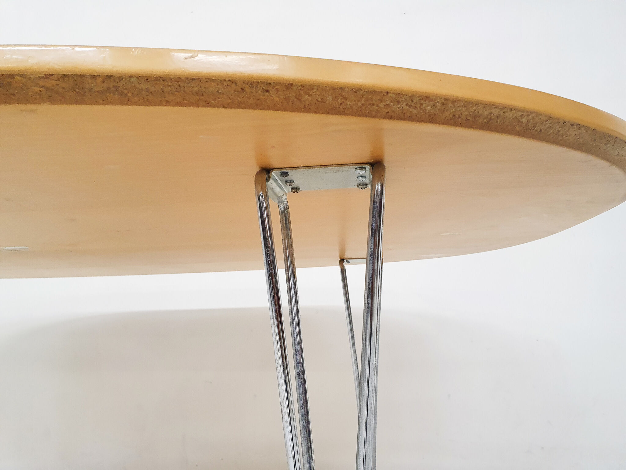 Large "Superellipse B613" dining table by Piet Hein and Bruno Mathsson for Fritz Hansen,Denmark 1994